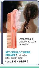 Desenreda el cabello de toda la familia.  SET CEPILLO Y PEINE ORANGE 2 unidades Set de cepillo y peine Cód.2132/14,95 € 