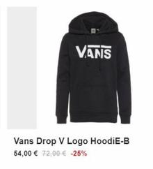 VANS  Vans Drop V Logo HoodiE-B 54,00 € 72,00 € -25% 