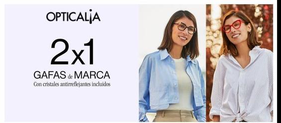 OPTICALIA  2x1  GAFAS de MARCA Con cristales antirreflejantes incluidos  