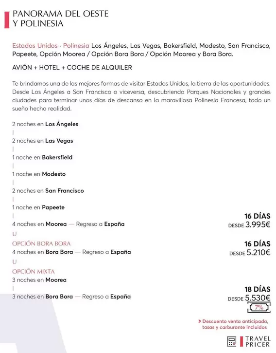 Panorama Del Oeste Y Polinesia