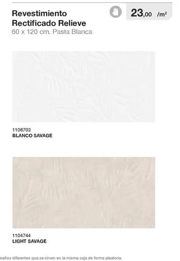 Revestimiento Rectificado Relieve