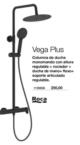 Roca - Vega Plus Columna De Ducha Monomando Con Altura Regulable