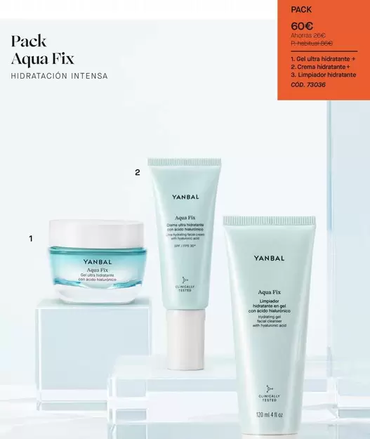 Yanbal - Pack Aqua Fix/ Hidratacion Intensa