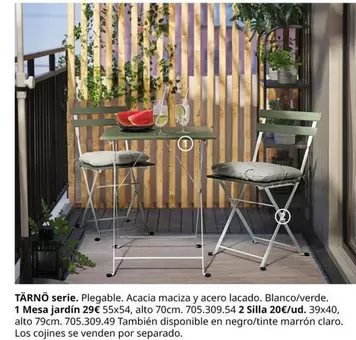Claro - Tarno Serie. Plegable. Acacia Maciza Y Acero Lacado