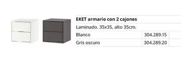 Blanco - Eket Armario Con 2 Cajones
