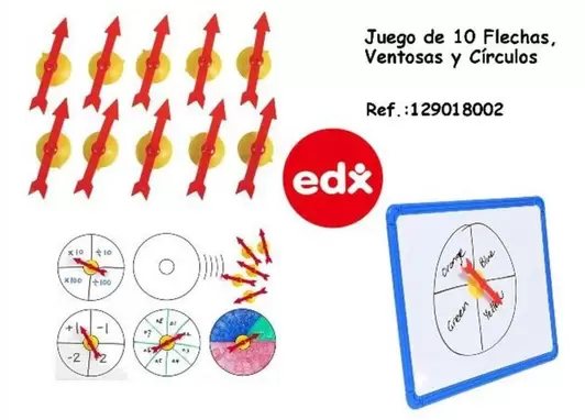 Orange - Juego De 10 Flechas, Ventosas Y Circulos