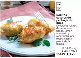 Rollitos Caseros De Pechuga De Pollo