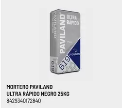 Mortero Paviland Ultra Rápido Negro 25kg