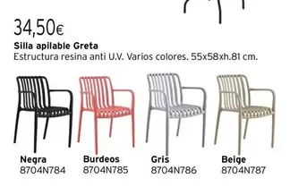Silla Apilable Greta