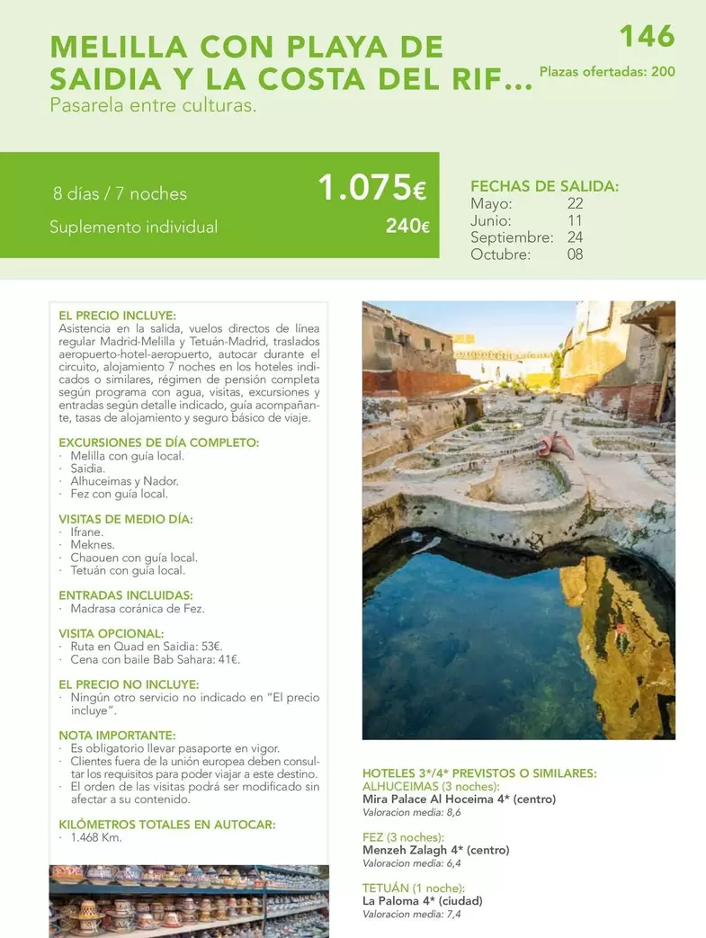 Melilla Con Playa De Sadia Y La Costa Del Rif