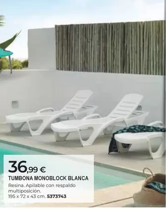 Tumbona Monoblock Blanca