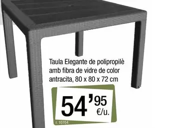 Taula Elegante De Polipropile Amb Fibra De Vidre De Color Antracita