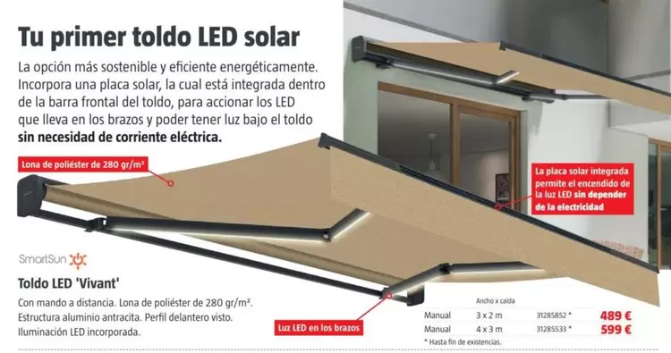 Smart Sun - Toldo LED 'Vivant'