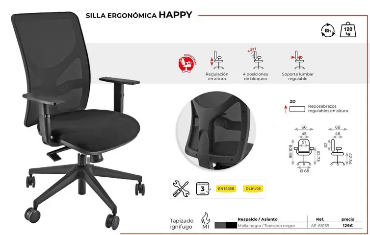 Silla Ergonomica Happy