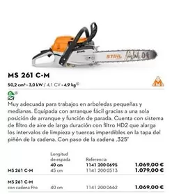 Motosierra Para Trabajos Forestales/ Ms 261 C-M
