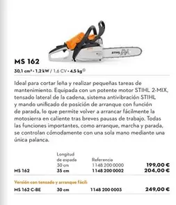Motosierras Para Uso Particular/ Ms 162