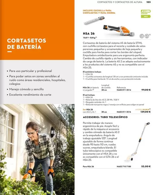  Cortasetos De Batería HSA 26
