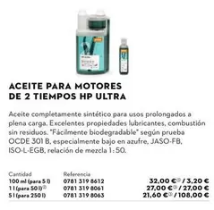 Aceite Para Motores De 2 Tiempos Hp Ultra