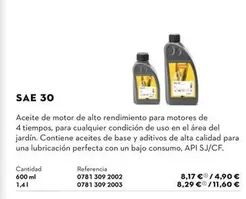 Aceite Para Motores De 4 Tiempos/ Sae 30
