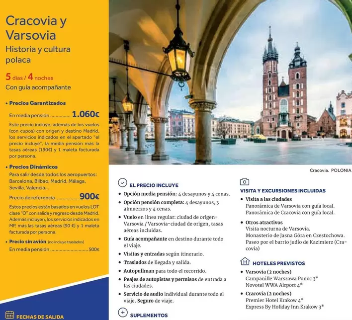 Cracovia Y Varsovia Historia Y Cultura Polaca