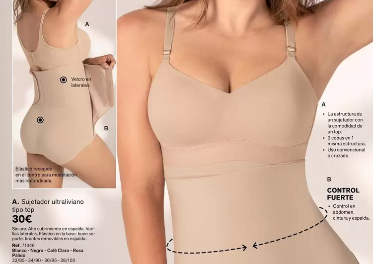 Sujetador Ultraliviano Tipo Top