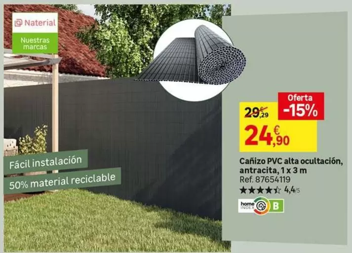 Caniroz PVC Alta Ocultacion, Antracits