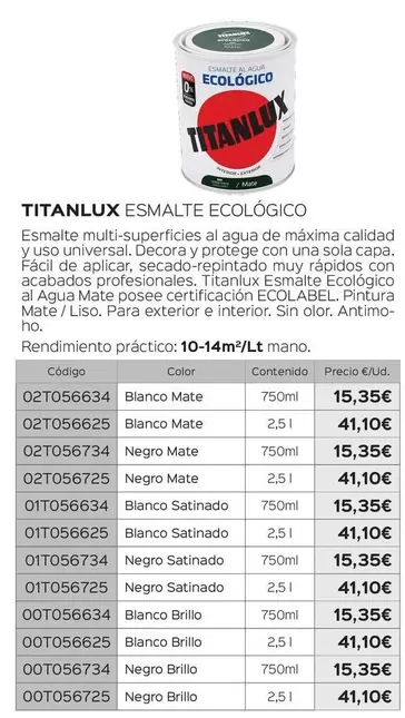 Titanlux - Esmalte Ecologico