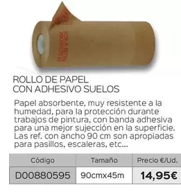 Rollo De Papel Con Adhesivo