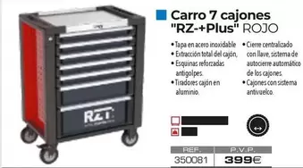 Carro 7 Cajones "RZ+Plus" Rojo