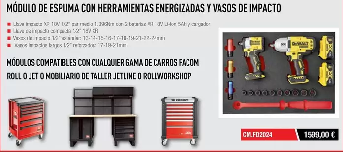 Módulo De Espuma Con Herramientas Energizadas Y Vasos De Impacto 