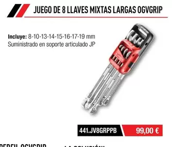 Juego De 8 Llaves Mixtas Largas Ogvgrip