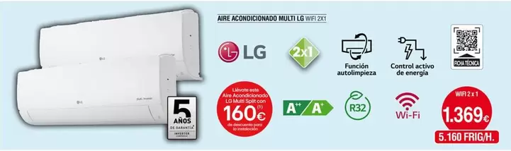 LG - Aire Acondicionado Multi WIFI 2X1