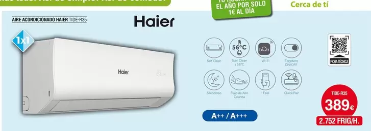 Haier - Air Acondicionado TIDE-R35 