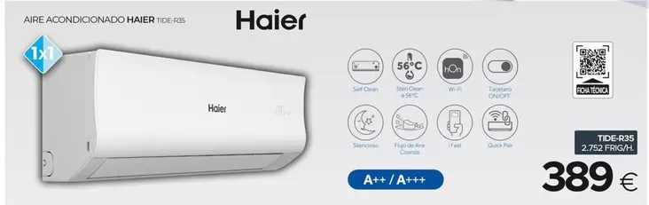 Haier - Aire Acondicionado/ Tide-r35