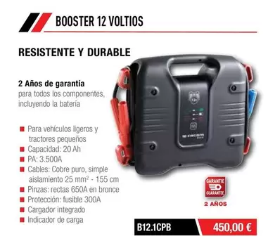 Booster 12 Voltios Resistente Y Durable
