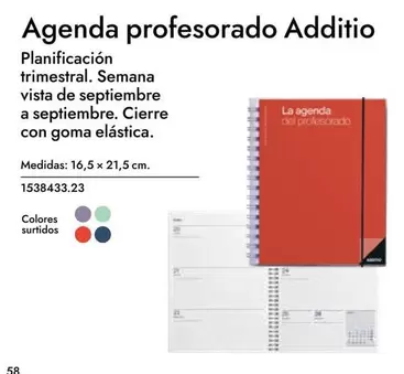 Agenda Profesorado Additio