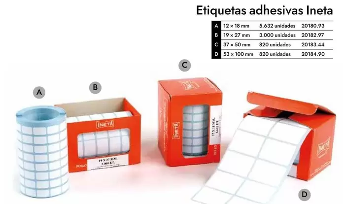 Etiquetas Adhesivas Ineta