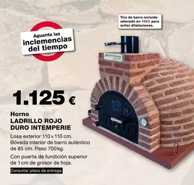 Horno Ladrillo Rojo Duro Intemperie