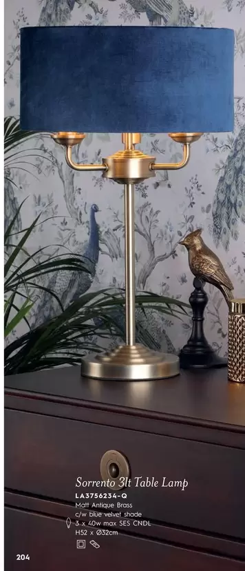 Sorrento 3lt Table Lamp