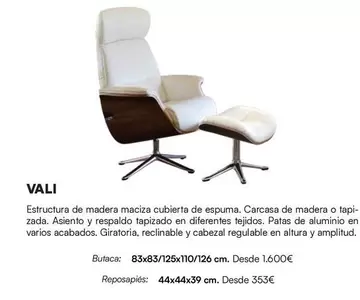 Vali/ Estructura De Madera Maciza Cubierta De Espuma