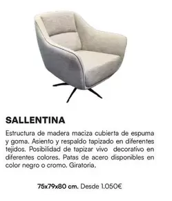 Salletina/ Estructura De Madera Maciza Cubierta De Espuma Y Goma