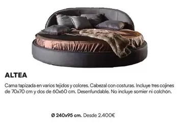 Altea Cama Tapizada En Varios Tejidos Y Colores