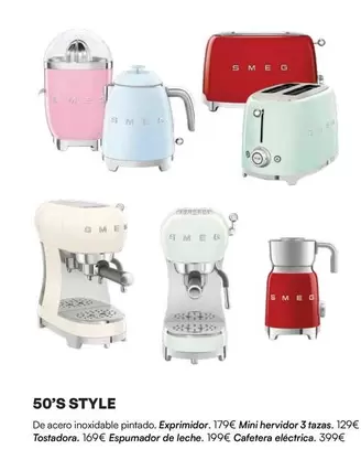 Smeg - 50'S Style De Acero Inoxidable Pintado Exprimidor