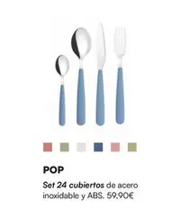 Set 24 Cubiertos De Acero Inoxidable Y Abs