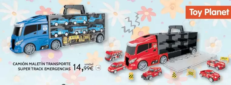 Toy Planet - Camion Maletin Transporte Super Track Emergencias