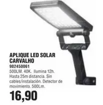 Apliques Led Solar Carvalho