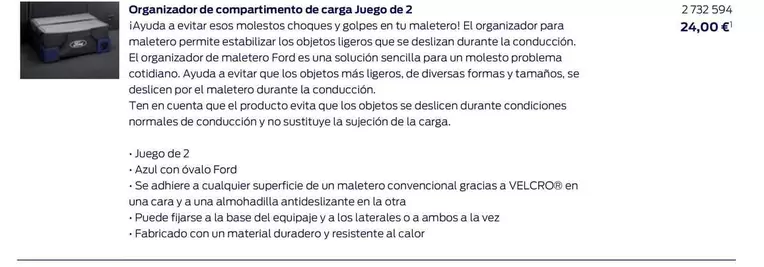 Organizador De Compartimento De Carga Juego De 2 