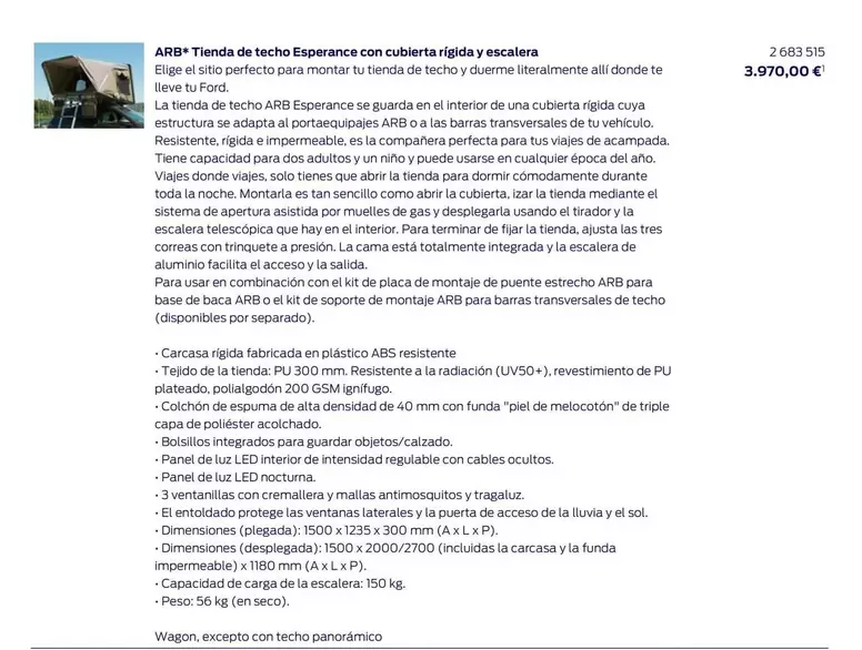 ARB* Tienda De Techo Esperance Con Cubierta Rígida Y Escalera