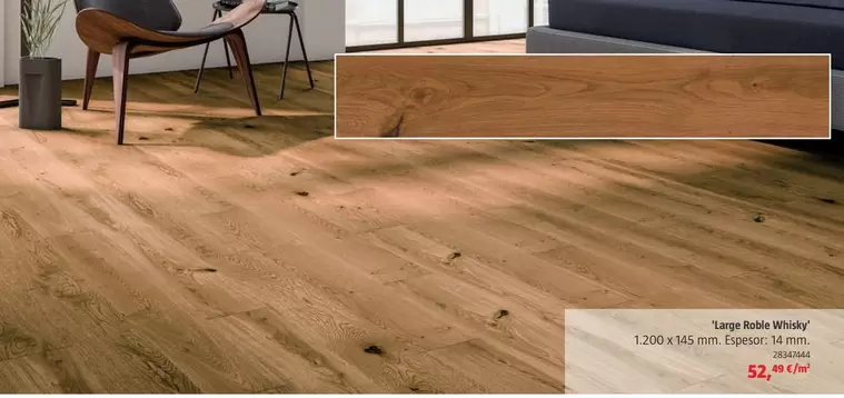 Parquet Natural 'Large Roble Whisky'