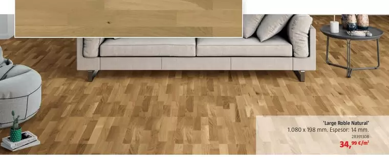 Parquet Natural 'Large Roble Natural'
